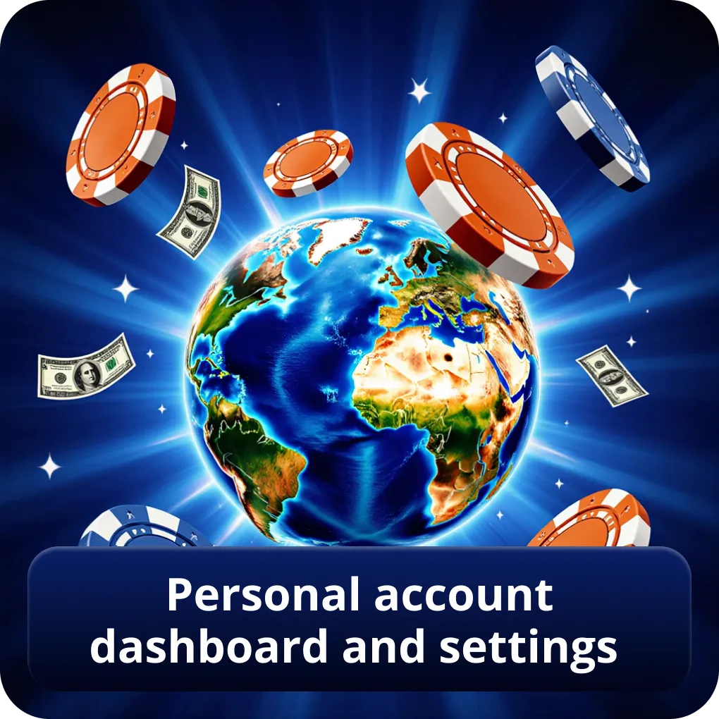 Personal account dashboard and settings